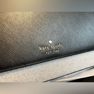 Kate Spade Madison Flap Convertible Crossbody Black Leather